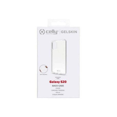 Celly Gelskin GELSKIN992 - Cover per cellulare - TPU (poliuretano termoplastico) - trasparente - per Samsung Galaxy S20, S20 5G