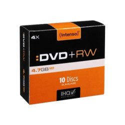 Intenso - 10 x DVD+RW - 4.7 GB (120 min) 4x - Astuccio CD Slim