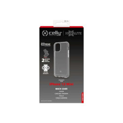 Celly Hexalite - Cover per cellulare - policarbonato, TPU (poliuretano termoplastico) - trasparente - per Apple iPhone 12 mini