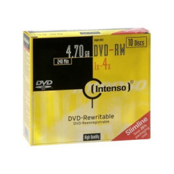 Intenso - 10 x DVD-RW - 4.7 GB 4x - Astuccio CD Slim