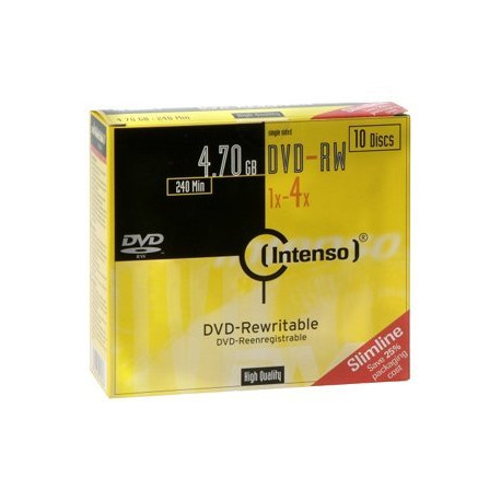 Intenso - 10 x DVD-RW - 4.7 GB 4x - Astuccio CD Slim