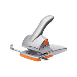 Perforatore HDC65 - max 65 fogli - 2 fori - passo 8 cm - argento/arancio - Rapid