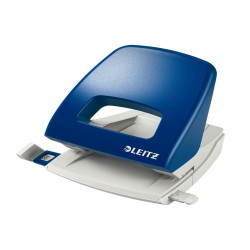 Perforatore Metal Rim 5005 - passo 8 cm - max 25 fogli - 2 fori - blu - Leitz