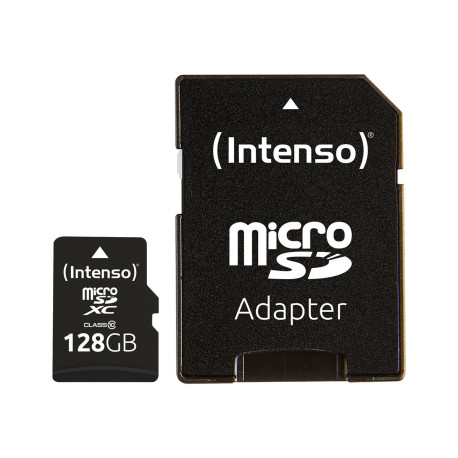 Intenso - Scheda di memoria flash (adattatore da microSDXC a SD in dotazione) - 128 GB - Class 10 - microSDXC