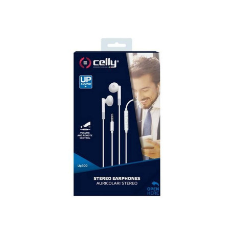 Celly UP300WH - Auricolari con microfono - auricolare - cablato - jack 3,5 mm