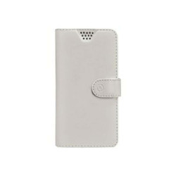 Celly Wally Unica XL - Flip cover per cellulare - ecopelle - bianco