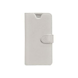 Celly Wally Unica XXL - Flip cover per cellulare - ecopelle - bianco