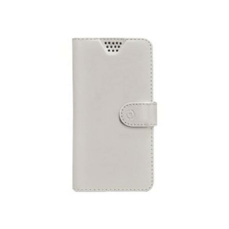 Celly Wally Unica XXL - Flip cover per cellulare - ecopelle - bianco
