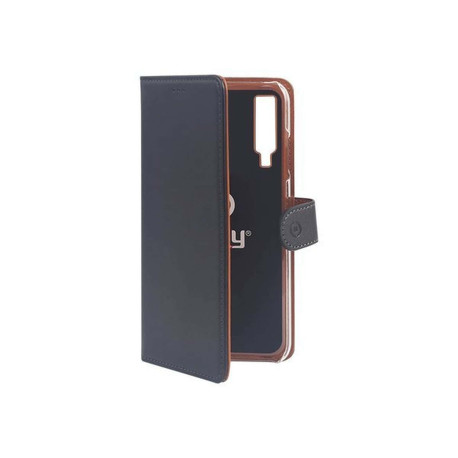 Celly Wally WALLY795 - Flip cover per cellulare - plastica, finta pelle - per Samsung Galaxy A7 (2018)