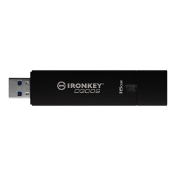IronKey D300S - Chiavetta USB - crittografato - 16 GB - USB 3.1 Gen 1 - FIPS 140-2 Level 3 - Compatibile TAA