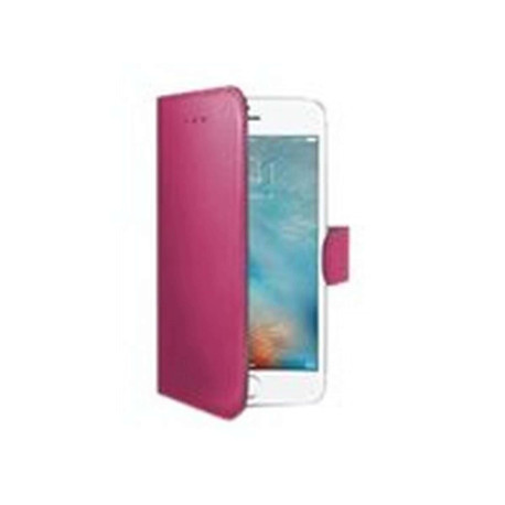 Celly WALLY800PK - Flip cover per cellulare - plastica, similpelle - rosa - per Apple iPhone 7, 8, SE (2ª gen)