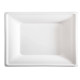 Piatto piano monouso - quadrato - 26 x 26 cm - canna da zucchero - bianco - Signor Bio - conf. 50 pezzi