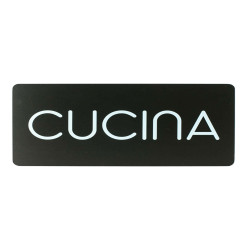 Pittogramma adesivo - Cucina - 32,5 x 16 cm - PVC - nero/bianco - Stilcasa