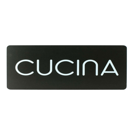 Pittogramma adesivo - Cucina - 32,5 x 16 cm - PVC - nero/bianco - Stilcasa