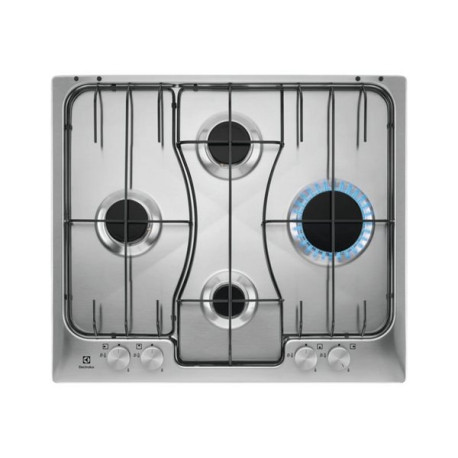 Electrolux CrossCook RGG6242LOX - Piano cottura a gas - 4 piastre - Nicchia - larghezza: 56 cm - prof. 48 cm - acciao inox - ac