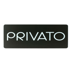 Pittogramma adesivo - Privato - 32,5 x 16 cm - PVC - nero/bianco - Stilcasa