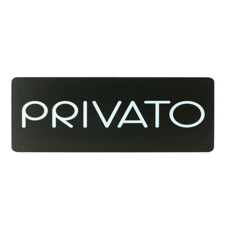 Pittogramma adesivo - Privato - 32,5 x 16 cm - PVC - nero/bianco - Stilcasa