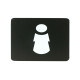 Pittogramma adesivo - toilette donna - 16 x 16 cm - PVC - nero/bianco - Stilcasa