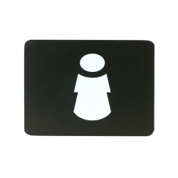 Pittogramma adesivo - toilette donna - 16 x 16 cm - PVC - nero/bianco - Stilcasa