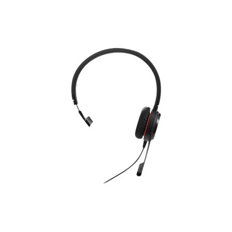 Jabra Evolve 30 II MS Mono - Cuffie con microfono - on-ear - cablato - USB, jack 3,5 mm - Certificato per Skype for Business