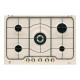 Electrolux RGG7253OON - Piano cottura a gas - 5 piastre - Nicchia - larghezza: 56 cm - prof. 48 cm - beige - sabbia