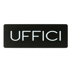 Pittogramma adesivo - Uffici - 32,5 x 16 cm - PVC - nero/bianco - Stilcasa