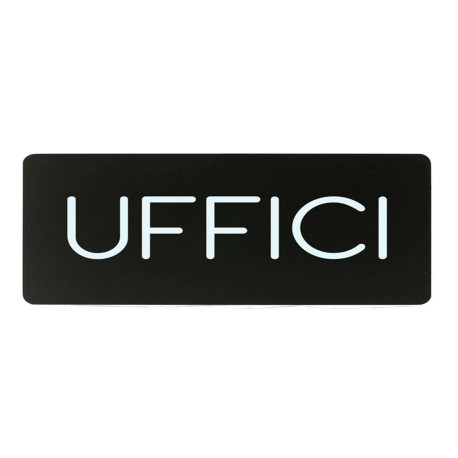 Pittogramma adesivo - Uffici - 32,5 x 16 cm - PVC - nero/bianco - Stilcasa