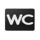 Pittogramma adesivo - WC - 16 x 16 cm - PVC - nero/bianco - Stilcasa