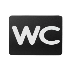 Pittogramma adesivo - WC - 16 x 16 cm - PVC - nero/bianco - Stilcasa