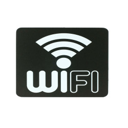 Pittogramma adesivo - Wifi - 16 x 16 cm - PVC - nero/bianco - Stilcasa