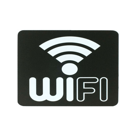 Pittogramma adesivo - Wifi - 16 x 16 cm - PVC - nero/bianco - Stilcasa
