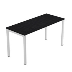 Scrivania Easy Plus - per smartworking - 140 x 60 x 72,5 cm - nero venato frassino