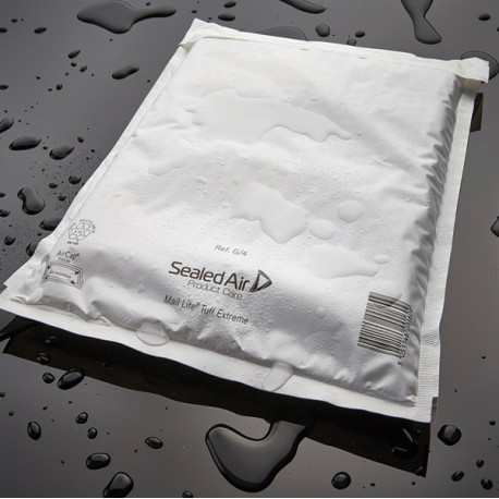 Busta imbottita Mail Lite Tuff Cushioned - impermeabile - D (18 x 26 cm) - bianco - Sealed Air - conf. 10 pezzi