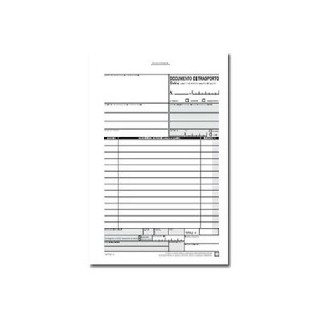 Data Ufficio - Modulo di trasporto - 50 fogli - 148 x 215 mm - duplicato - senza carbonio