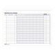 Data Ufficio - Registro delle presenze mensili - 25 fogli - 215 x 148 mm - duplicato - senza carbonio - numerato