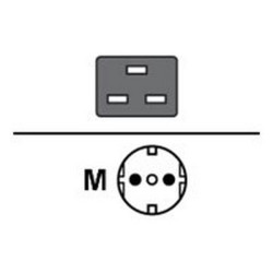Zebra - Cavo di alimentazione - CEE 7/7 (M) a IEC 60320 C19 - 2 m - Europa