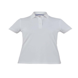 Polo Susan - da donna - manica corta - taglia L - bianco - Giblor's