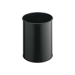 DURABLE - Cestino della spazzatura - rotondo - 15 L - acciaio - nero