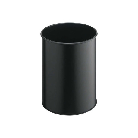 DURABLE - Cestino della spazzatura - rotondo - 15 L - acciaio - nero