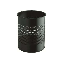 DURABLE - Cestino della spazzatura - rotondo - 15 L - acciaio - nero