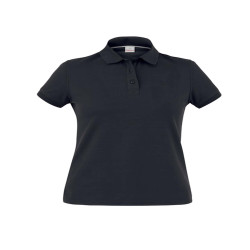 Polo Susan - da donna - manica corta - taglia L - nero - Giblor's