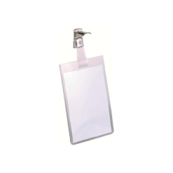 DURABLE - Porta badge - per 90 x 60 mm - clip - trasparente (pacchetto di 25)