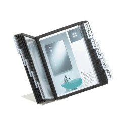 DURABLE VARIO - Leggio a pannelli - per scrivania - 10 compartimenti - per A5 - nero