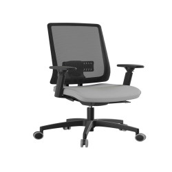Poltrona semidirezionale X-Pro - c/ braccioli - grigio - Unisit