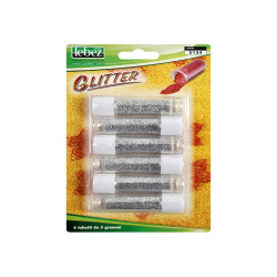 Porporina glitter - 2gr - argento - Lebez - conf. 6 tubi