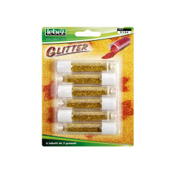 Porporina glitter - 2gr - oro - Lebez - conf. 6 tubi