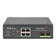 DIGITUS DN-651109 - Switch - unmanaged - 4 x 10/100/1000 (PoE+) + 2 x Gigabit SFP (uplink) - montabile su rail DIN - PoE+ - DC 