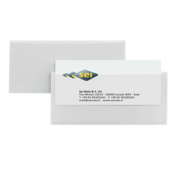 Portabiglietti da visita Eticard T -  autoadesivi - PVC - 5,5 x 9 cm - trasparente - Sei Rota - conf. 10 pezzi