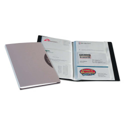 Portabiglietti da visita Office Suites - 120 tasche - con custodia - 11,4x19,2 cm - silver - Fellowes