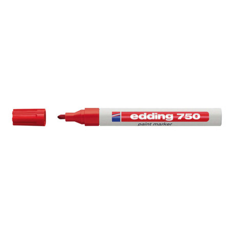 edding 750 paint - Marcatore - permanente - rosso - inchiostro pigmentato - 2-4 mm